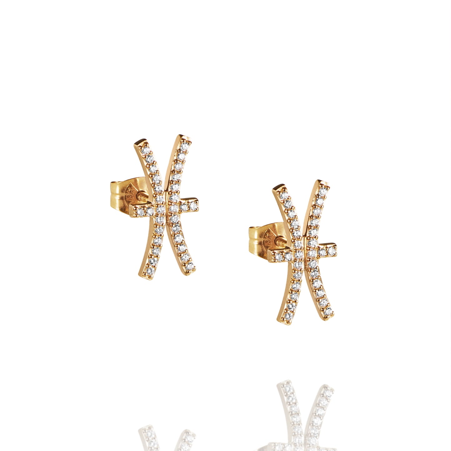 Efva Attling Double Trouble & Stars Earrings Gold