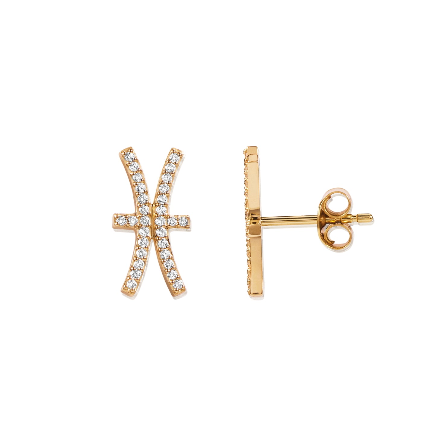 Efva Attling Double Trouble & Stars Earrings Gold