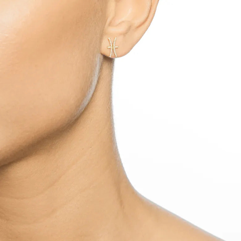 Efva Attling Double Trouble & Stars Earrings Gold