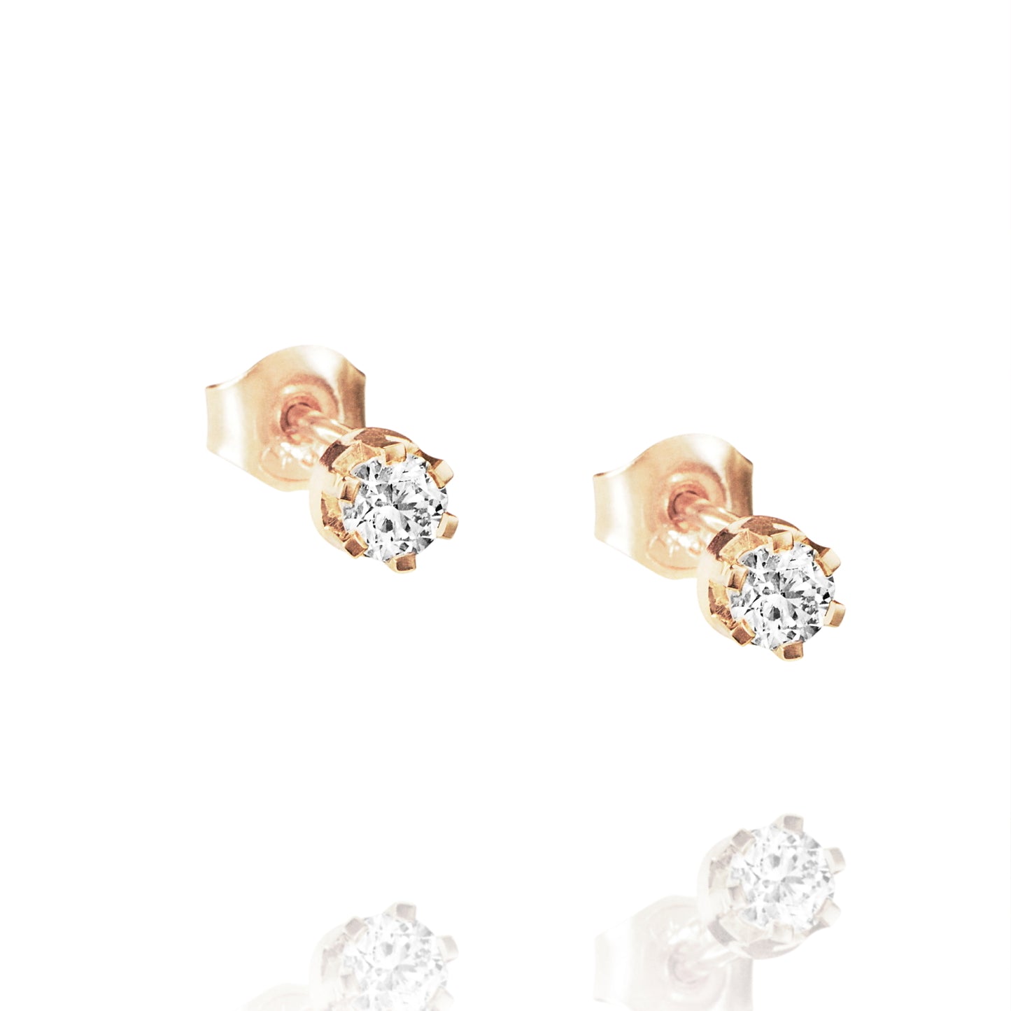 Efva Attling Crown & Stars Earrings Gold 0.38ctw
