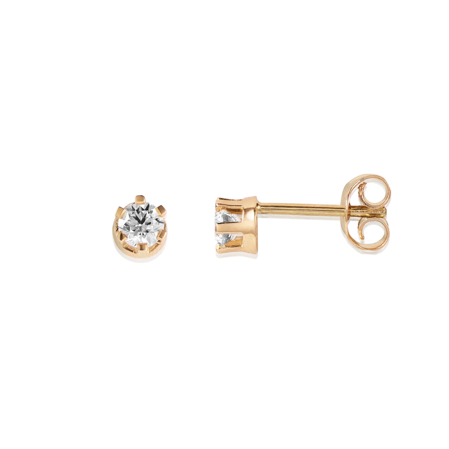 Efva Attling Crown & Stars Earrings Gold 0.38ctw