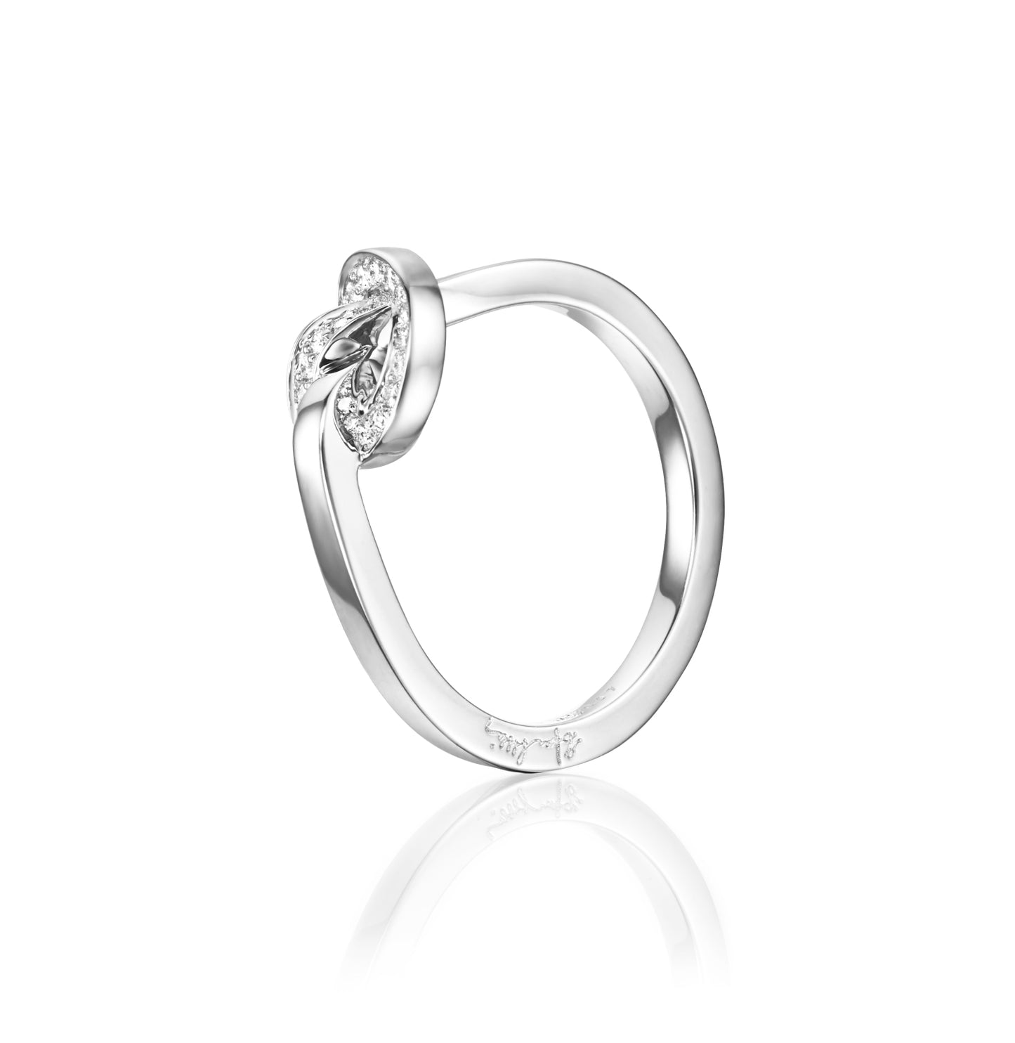 Efva Attling Love Knot & Stars Ring White Gold